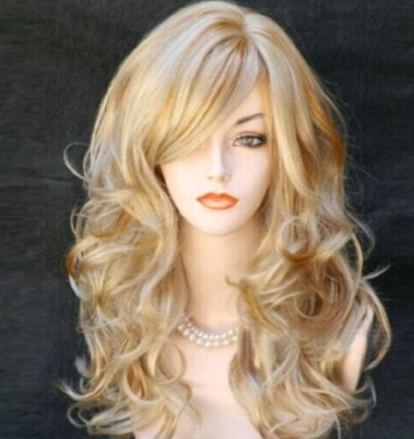 62cm Realistic Long Wavy Curly Human Hair Wig for Women – Natural Glamorous Style