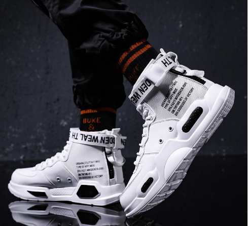 High-Top Casual Sneakers for Men, Size 45-46