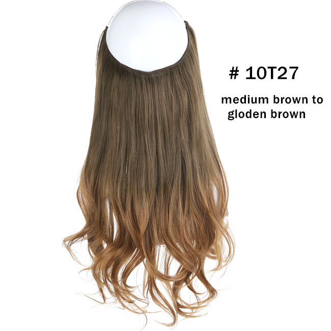 45cm Invisible Long Wavy Hair Extensions – Fish Line Synthetic Hairpiece, 32 Colors
