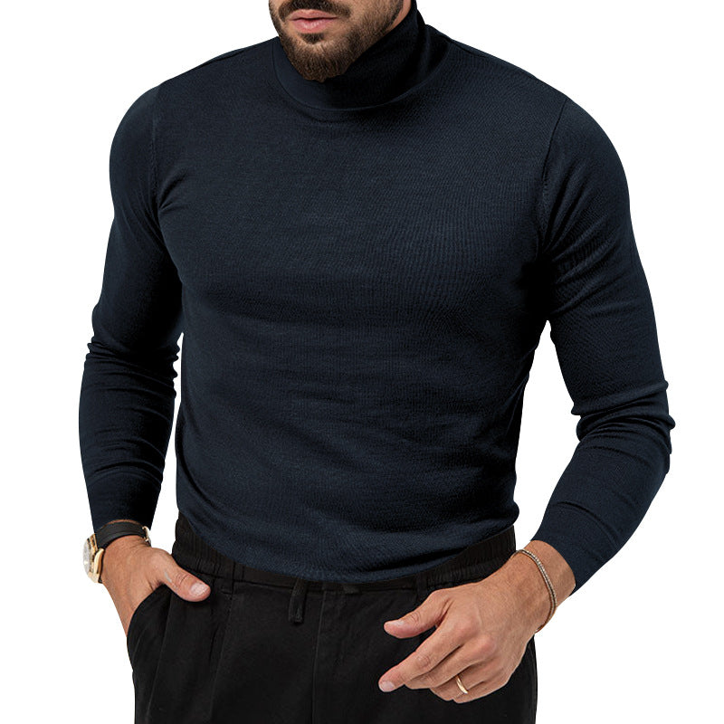 Men’s High-Elastic Turtleneck Cashmere Sweater – Warm Winter Knitwear – USA