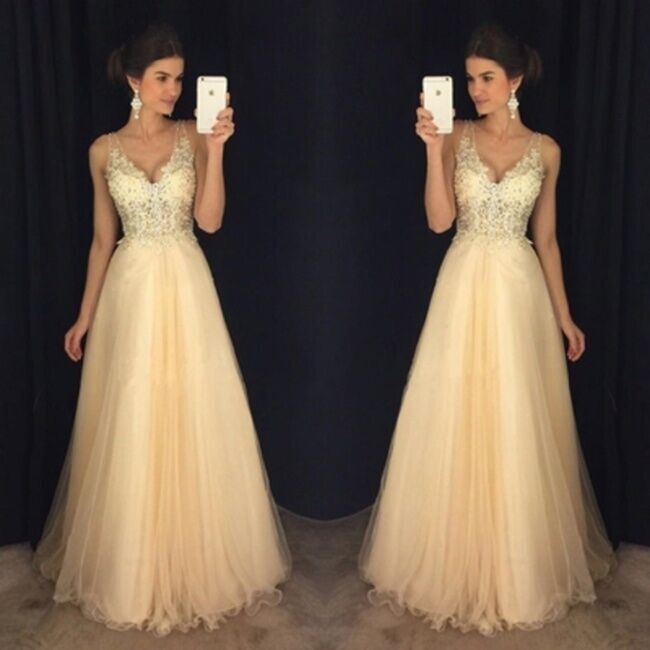 Chiffon Sequin Evening Dress for Women – Long Formal Gown