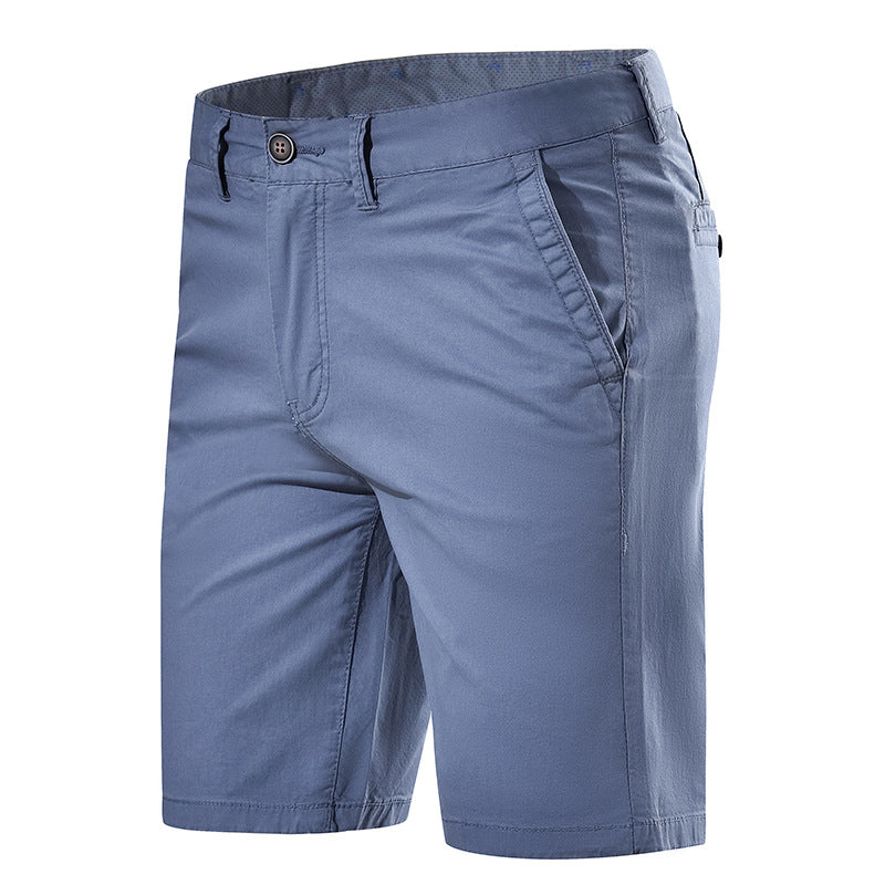 Men’s Summer Cotton Casual Shorts – Straight-Fit Mid-Rise Summer Shorts