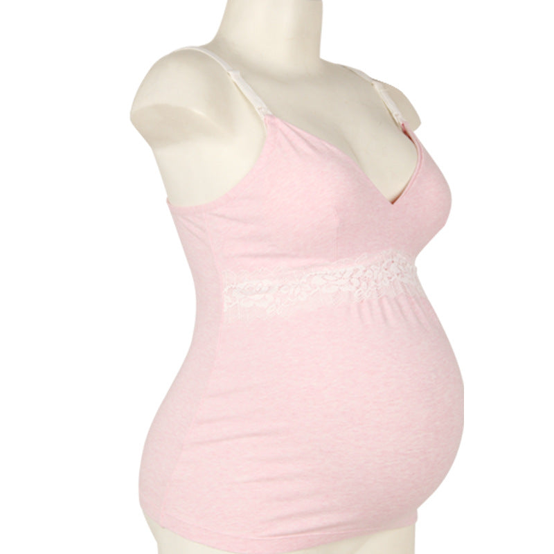 Women’s Cotton Nursing Tank Top – Breastfeeding & Postpartum Maternity Camisole