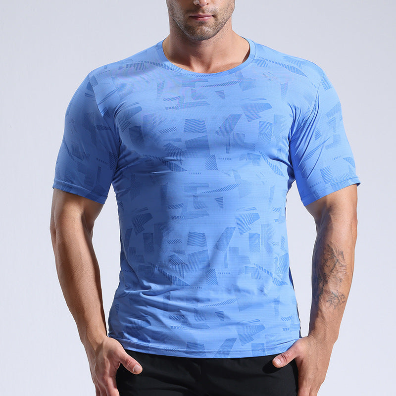 Men’s Ice Silk Quick-Dry Running T-Shirt – Cooling Moisture-Wicking Sports Tee, M–3XL