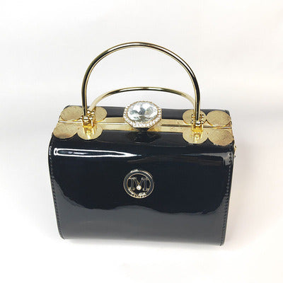 Textured Leather Shoulder Bag for Women – Large Boston-Style PU Handbag with Locking Buckle