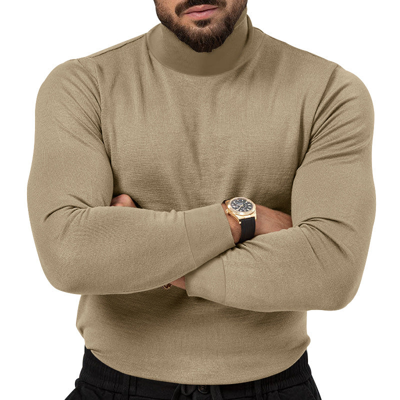 Men’s High-Elastic Turtleneck Cashmere Sweater – Warm Winter Knitwear – USA