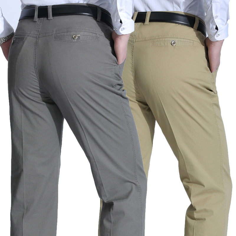 Men’s Classic Straight-Leg Casual Pants – Everyday Trousers