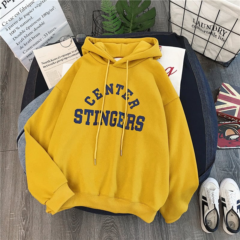 Women’s Loose Hooded Long-Sleeve Sweater – Soft Polyester Casual Pullover, 6 Colors, S–2XL