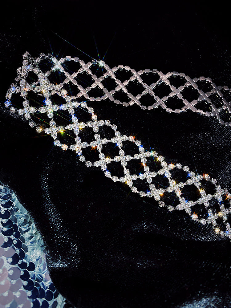 Trendy Rhinestone Choker Necklace for Women