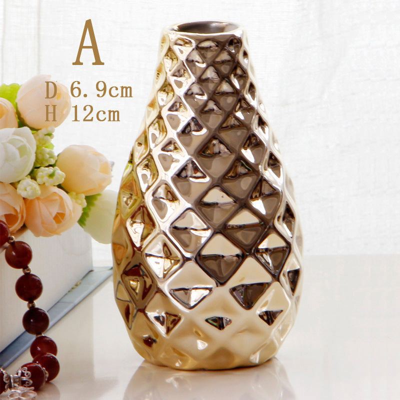Nordic Ceramic Flower Vase – Minimalist Small Tabletop Accent for Home Decor