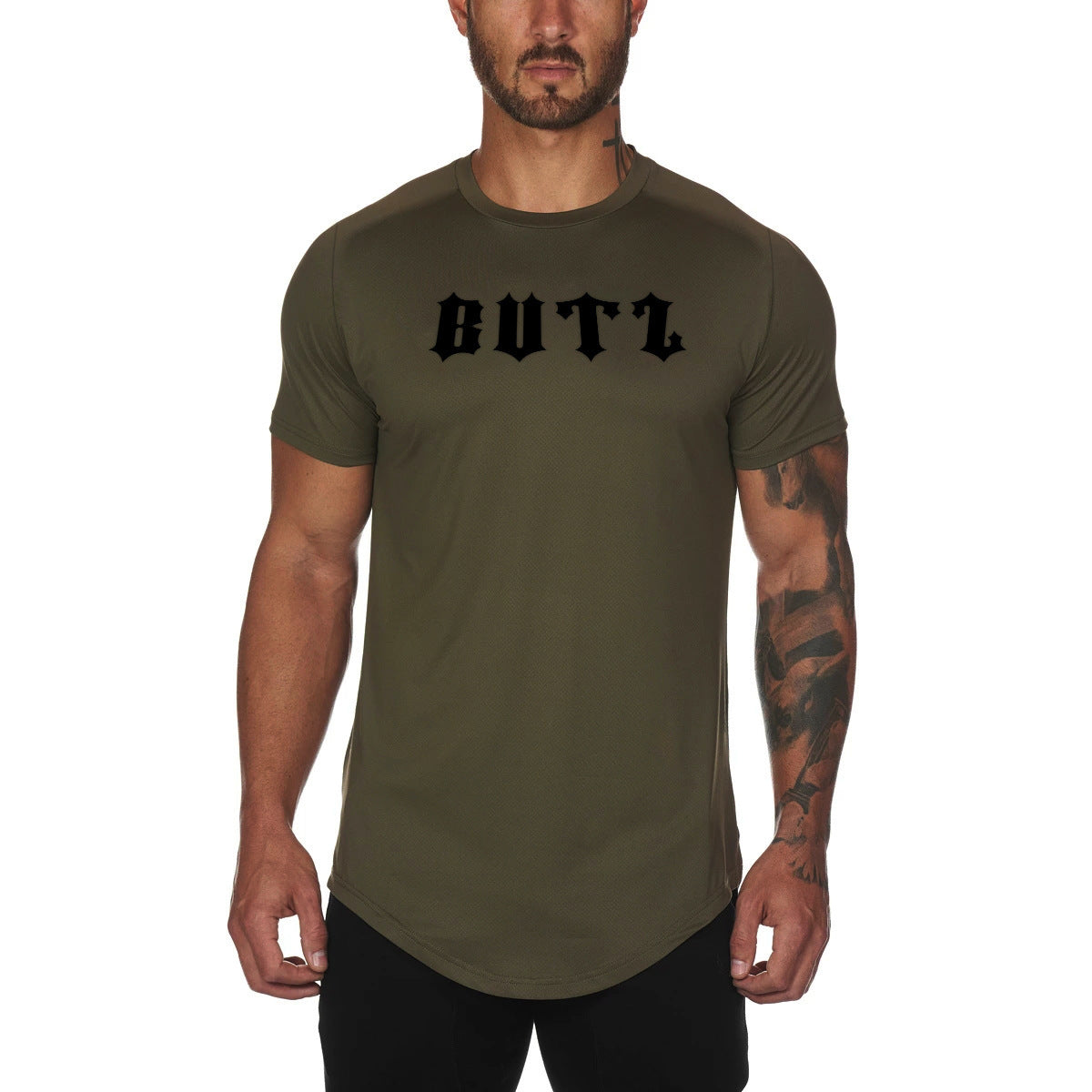 Men’s Quick-Dry Basketball Training T-Shirt – Cotton Stretch Athletic Workout Shirt