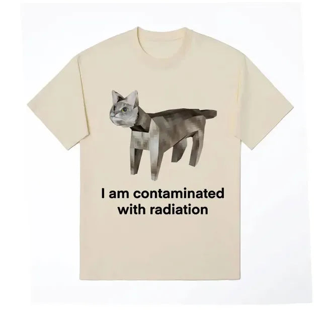 Humorous Cat Memory T-Shirt for Women - Summer Style
