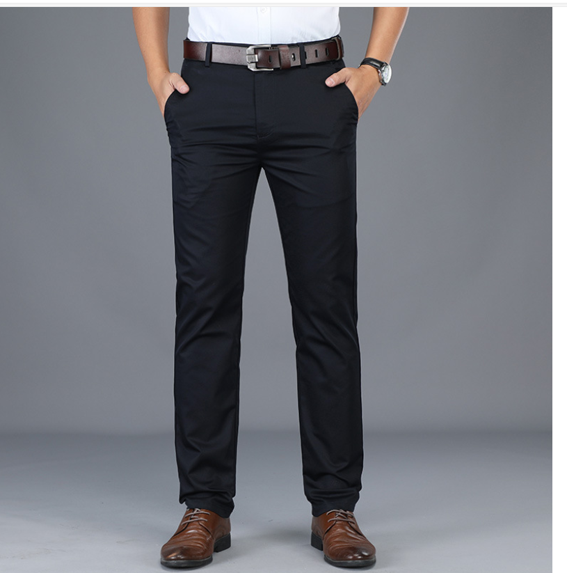 Men’s Cotton Stretch Oversized Casual Business Pants – Comfortable Trousers – USA