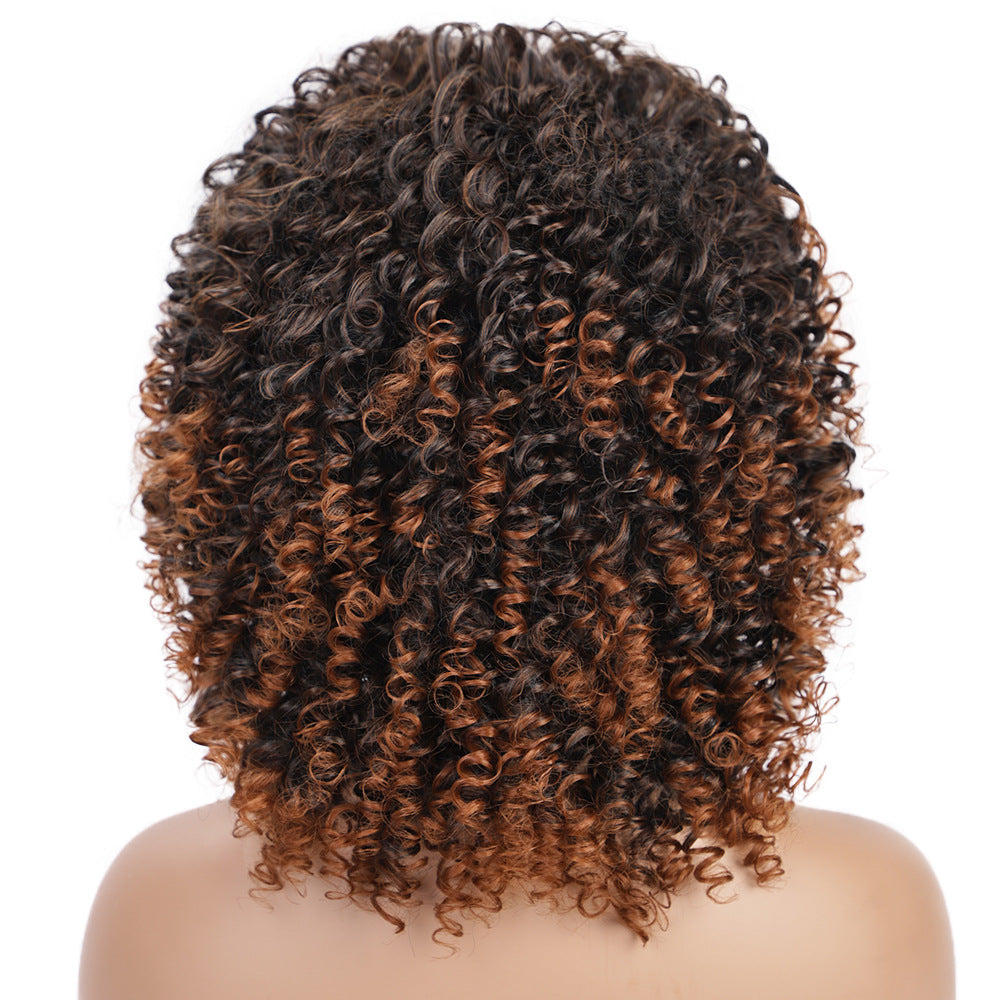 European Beauty Synthetic Fiber Wig – Lightweight Heat-Resistant Style Wig with Bangs