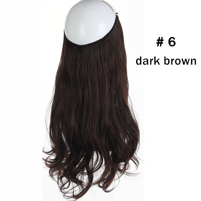 45cm Invisible Long Wavy Hair Extensions – Fish Line Synthetic Hairpiece, 32 Colors