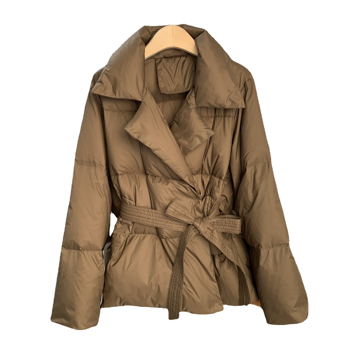 Women’s Tight-Waist Slim Warm Jacket – 86–90% Duck Down Thick Winter Coat, 3 Colors, M–L