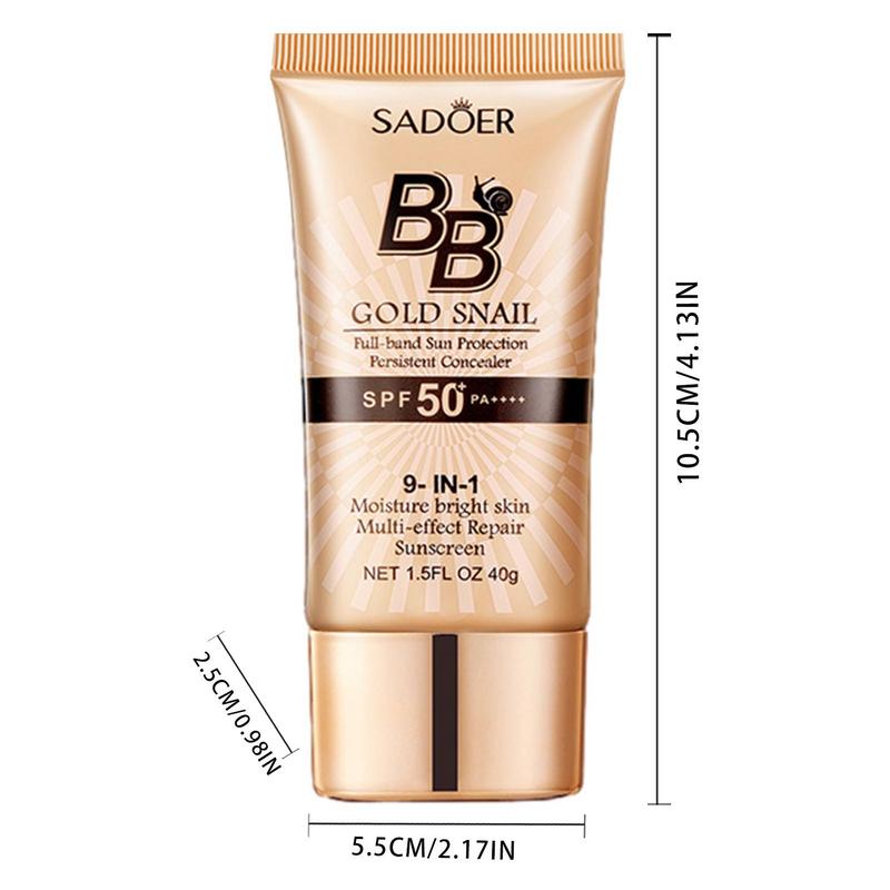 SADOER Gold Snail BB Cream SPF 50 – Long-Lasting Foundation Makeup