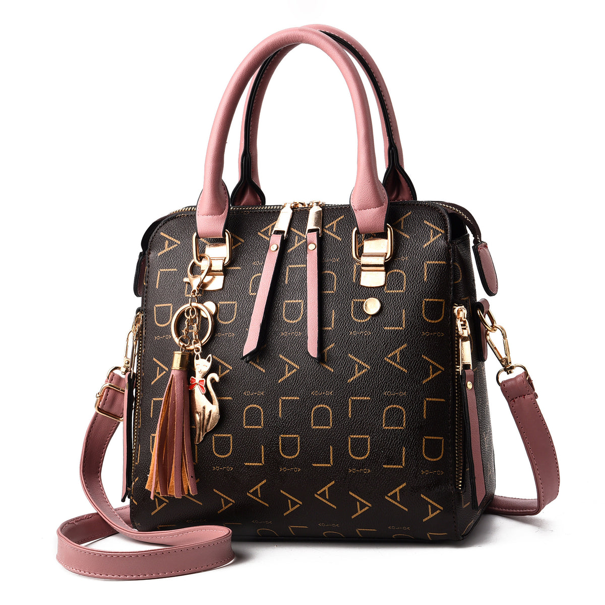 Fashion Shoulder Bag for Women – Large PU Leather Boston Tote with Multi-Pocket Storage