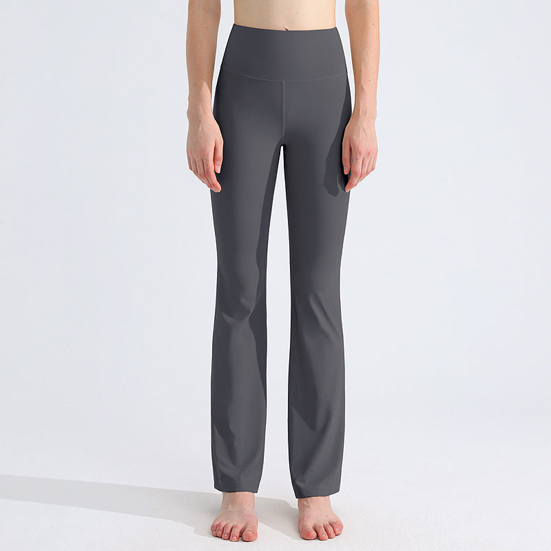 Women’s Antibacterial High-Elastic Yoga Pants – Quick-Dry Nude-Feel Flared Fitness Leggings, S–XL