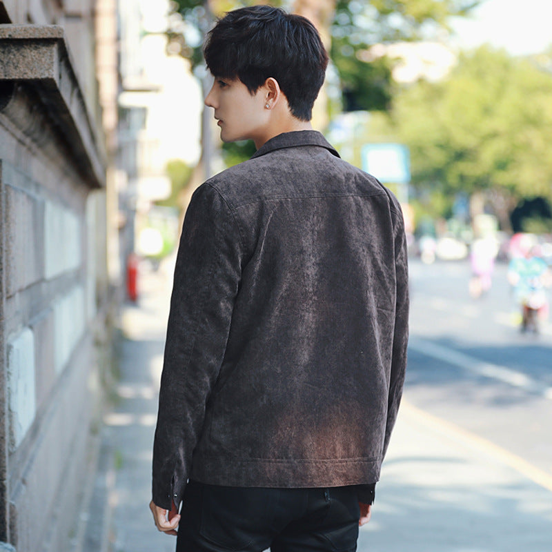 Men’s Korean-Style Fashion Jacket – Slim-Fit Wear-Resistant Casual Outerwear, 4 Colors, M–3XL