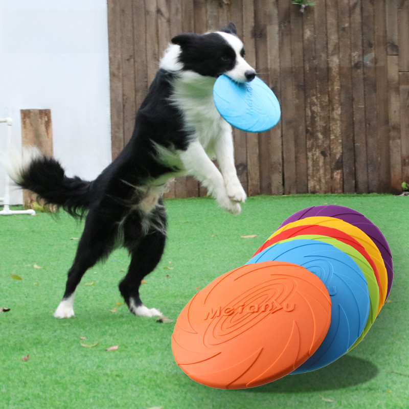 Meianju Floating Dog Frisbee – Durable TPR Interactive Fetch & Training Toy