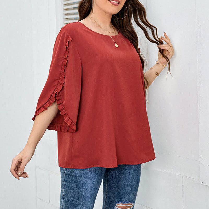 Women’s Plus Size Stylish Loose Top – Casual Relaxed Fit Fashion Shirt