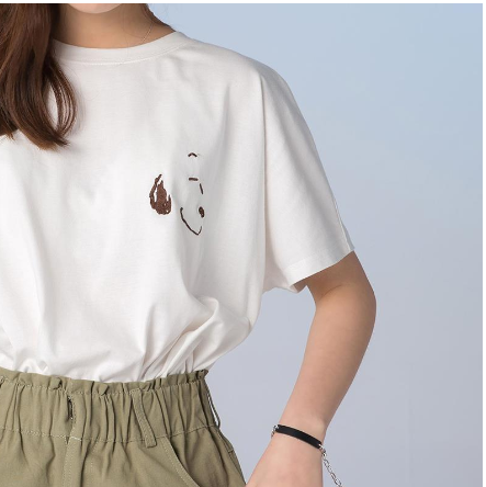 Cute Cartoon Dog Embroidered T-Shirt for Women