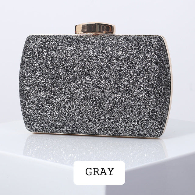 Luxury Golden Sequin Clutch Bag for Women – Sparkling Crossbody Evening Handbag with Secure Lock Closure
