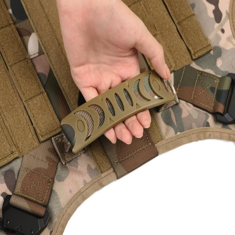 6-Piece Tactical Dog Training Vest Set – Polyester Combat Harness for Large Dogs