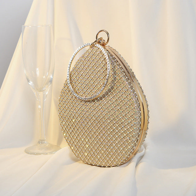 Luxury Pearl Rhinestone Clutch Bag for Women – Elegant PU Evening Shoulder & Crossbody Purse