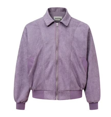 Starry Men’s Jacket – Celestial Print Fashion Jacket, Black Purple, M–XL