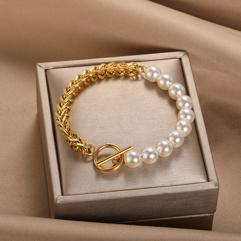Stainless Steel OT Buckle Bracelet for Women