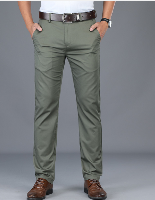 Men’s Cotton Stretch Oversized Casual Business Pants – Comfortable Trousers – USA