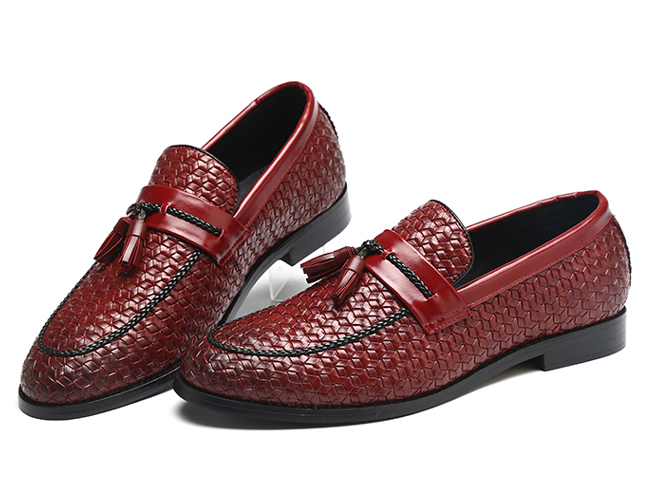 Men’s Fringe Leather Loafers – British Style Dress Shoes