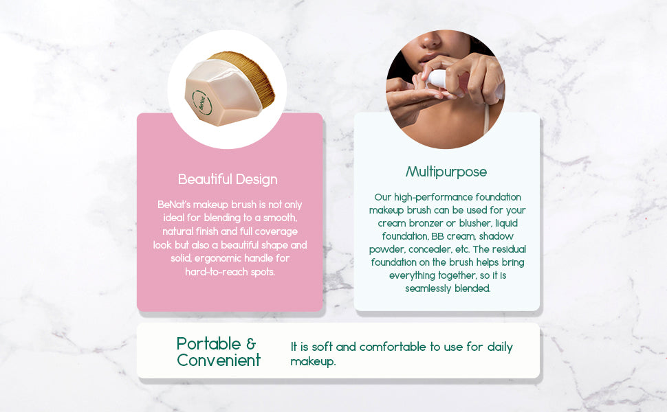 Professional Foundation Brush – Soft Synthetic Makeup Application Tool