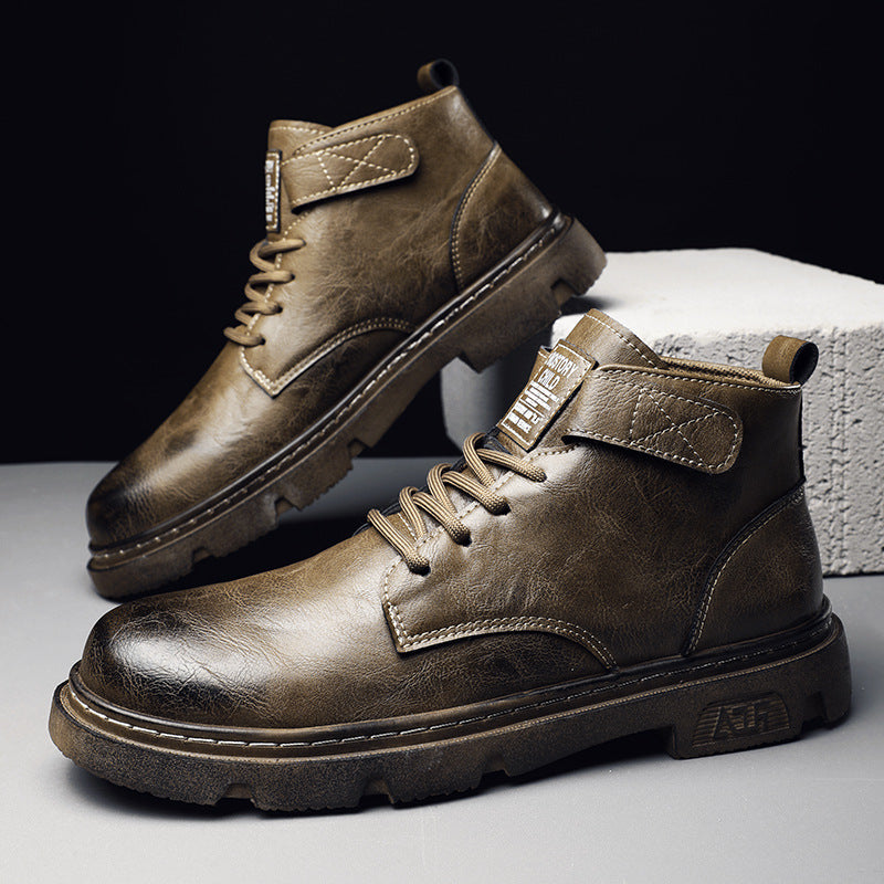 Men’s Vintage Motorcycle Boots – Trendy Rugged Casual Footwear