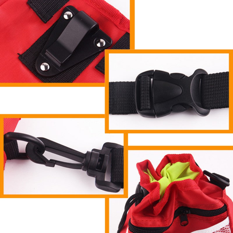 Portable Dog Training Treat Bag – Oxford Waist Pouch with Multiple Storage Pockets