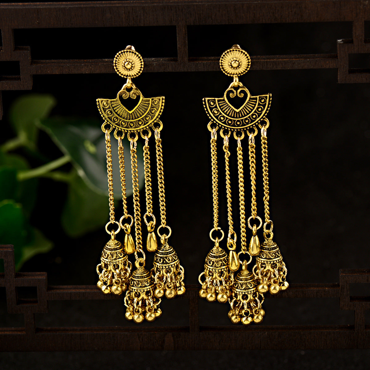 Vintage Bohemian Heart Tassel Earrings for Women – Romantic Boho Dangle Jewelry