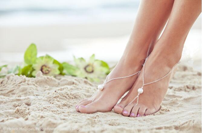 Minimalist Pearl Beach Anklet
