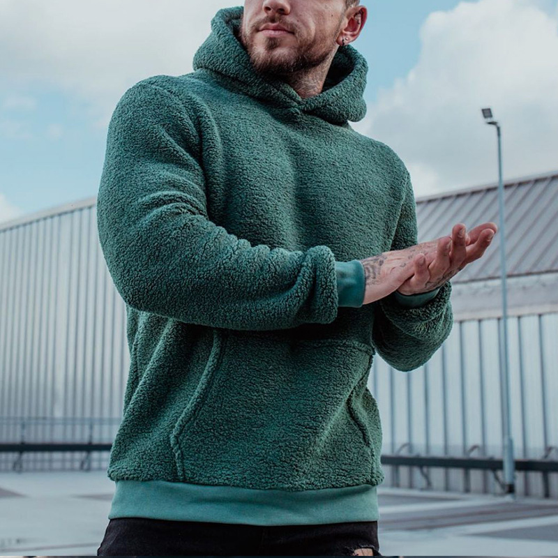 Men’s Fashion Hooded Plush Sweater Jacket – Soft Insulated Casual Winter Hoodie, 4 Colors, S–3XL