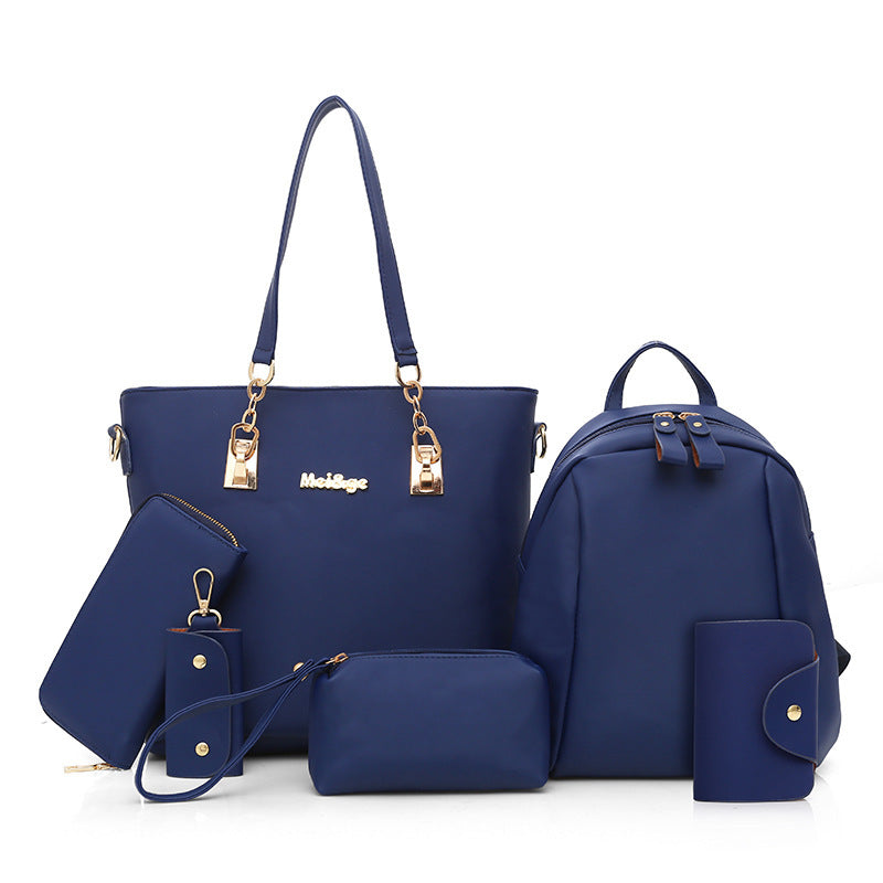 Nylon Tote Bag Set – 6 Pieces for Women | Versatile Shoulder, Crossbody & Tote Handbag Collection