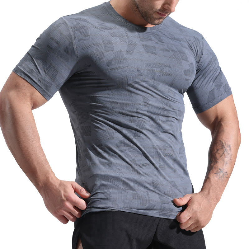 Men’s Ice Silk Quick-Dry Running T-Shirt – Cooling Moisture-Wicking Sports Tee, M–3XL