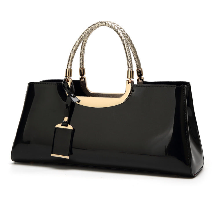 Elegant Patent Leather Handbag – Chic Women’s Shoulder & Hand Carry Purse