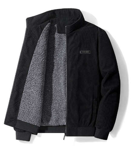 Men’s Thickened Corduroy Lamb Coat – Warm Plus Size Winter Jacket
