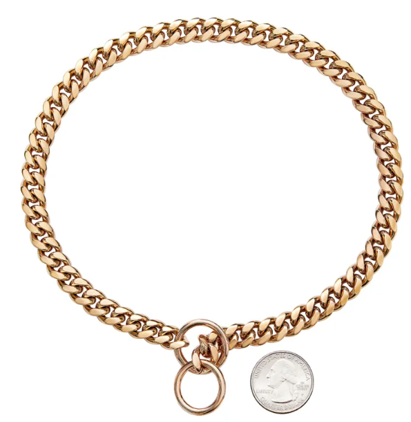 Stainless Steel Dog Chain Collar – Rust-Resistant Metal Pet Collar in 10–28 Inch Sizes