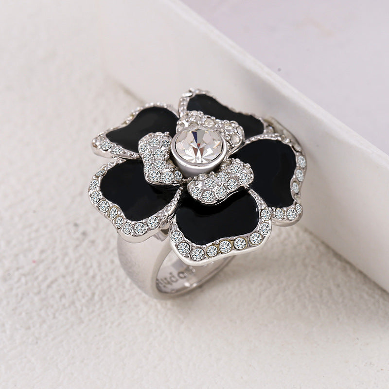Exaggerated Flower Big Ring for Women