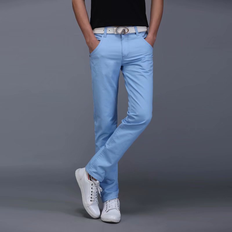 Men’s Slim Fit Straight-Leg Pants – Summer Casual Trousers