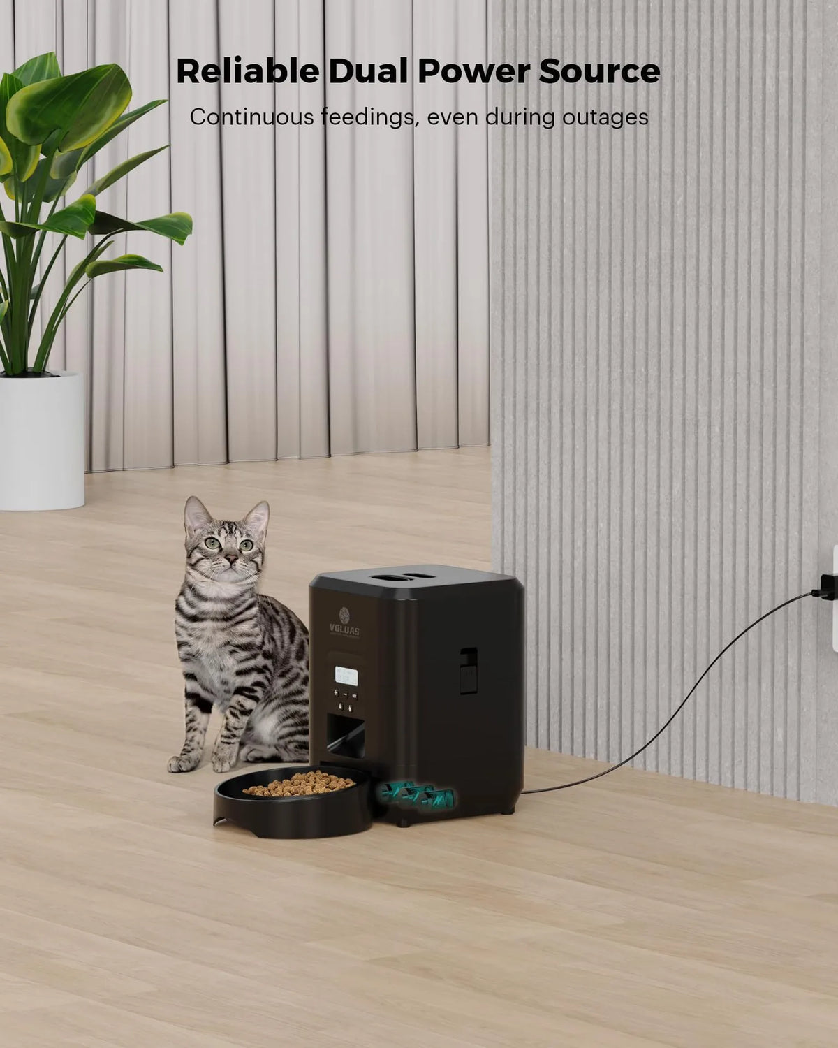 Smart Automatic Pet Feeder – WiFi & Programmable Food Dispenser for Dogs & Cats