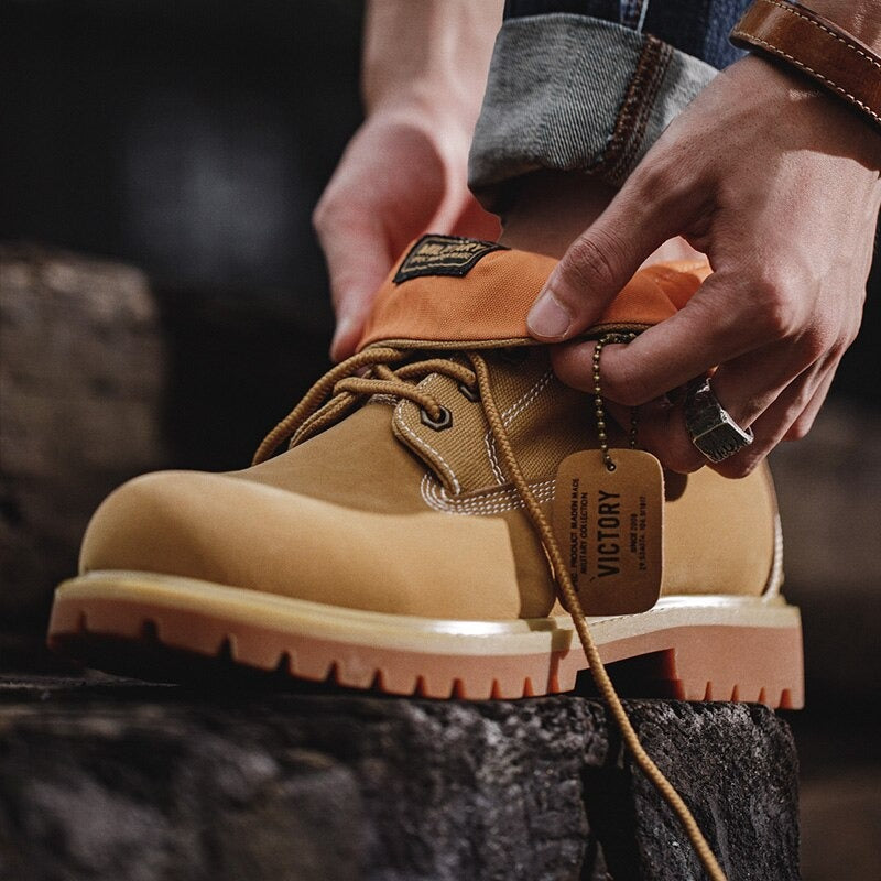 Men’s British-Style High-Top Martin Boots – Classic Casual Footwear