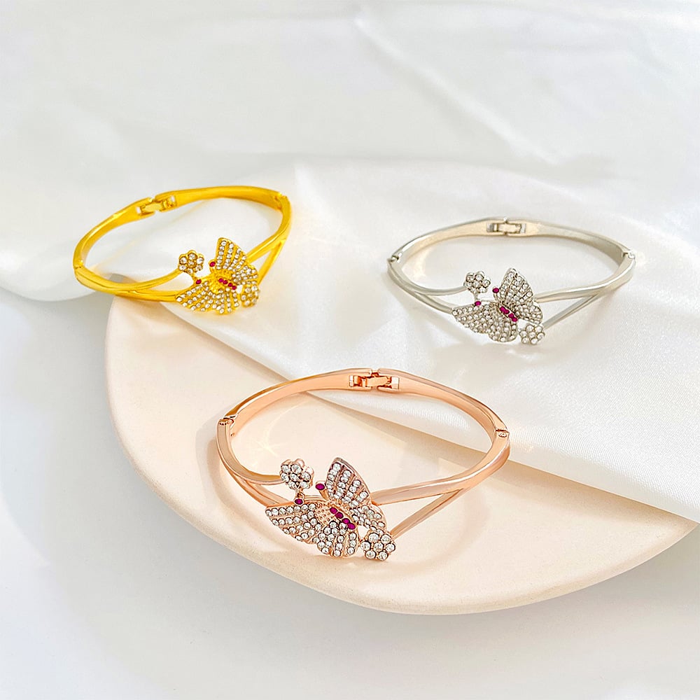 Women’s Butterfly Bracelet – Gold, Rose Gold & Silver Fashion Jewelry